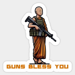 Gun Bless You Sticker